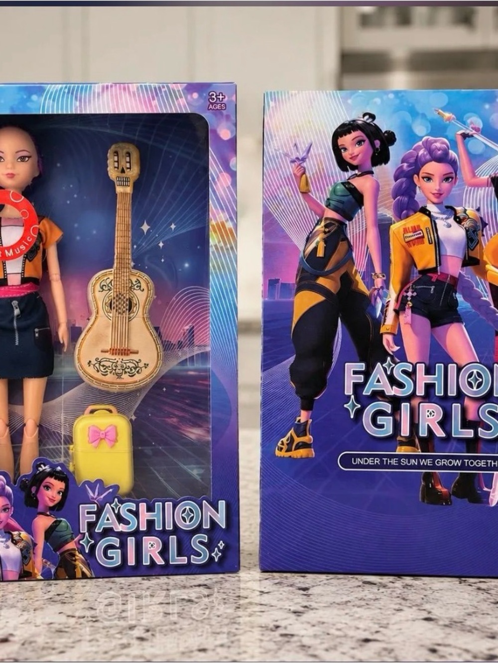 Fashion Girls Rumi Singing Doll Yellow Luggage and Guitar (Sings Golden)